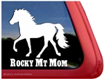Rocky Mountain Horse Mom Trailer Car Truck RV Window Decal Sticker