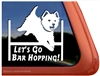 Westie Agility Dog Window Decal