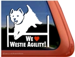 We Love Westie Agility West Highland White Terrier Dog Car Window iPad Decal Sticker