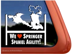 Springer Spaniel Agility Dog Window Decal