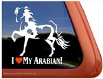 Arabian Pinto Horse Trailer Window Decal