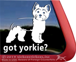 Yorkie Window Decal