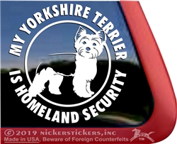 Yorkie Window Decal