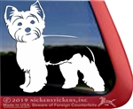 Yorkie Yorkshire Terrier Custom Dog Vinyl Car Truck RV Window Decal Sticker