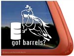 Barrel Racing Horse Trailer Window Decal