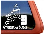 Barrel Racing Horse Trailer Window Decal