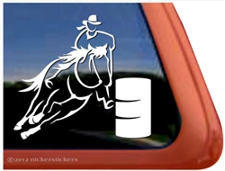Custom Barrel Racing Horse Trailer Car Truck RV Window Decal Sticker