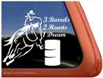 Barrel Racing Horse Trailer Window Decal