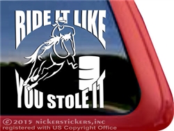 Barrel Horse Racing Horse Trailer Car Truck RV Window Decal Sticker