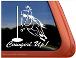 Pole Bending Horse Trailer Window Decal