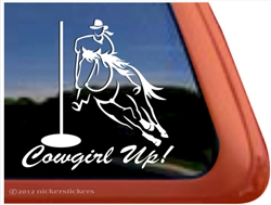 Pole Bending Horse Trailer Window Decal