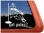 Pole Bending Horse Trailer Window Decal