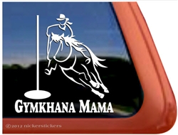 Pole Bending Horse Trailer Window Decal