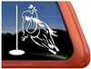 Pole Bending Horse Trailer Window Decal