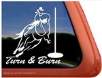 Pole Bending Horse Trailer Window Decal