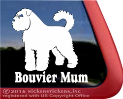 Bouvier Mum Bouvier des Flandres Vinyl Dog Car Truck RV Window Decal Sticker