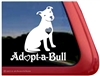 Adopt-a-Bull Pit Bull Adoption Car Truck RV Vinyl Window Decal Sticker