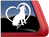 Love Pit Bull Terrier Dog Heart Car Truck RV Window Decal Sticker