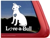 Love-a-Bull Pit Bull Adoption Car Truck RV Vinyl Window Decal Sticker