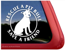 Pit Bull Terrier Window Decal