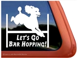 Bar Hopping Poodle Agility Dog iPad Car Truck RV Window Decal Sticker