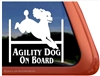 Poodle Agility Dog on Board Car Truck iPad RV Window Decal Sticker