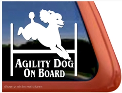 Poodle Agility Dog on Board Car Truck iPad RV Window Decal Sticker
