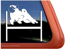 Pug Agility Dog Window Decal