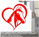 Custom Horse Heart Trailer Car Truck RV Window Decal Sticker