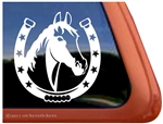 Custom Horse Shoe Horse Trailer Car Truck RV Window Decal Sticker
