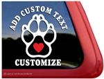 Custom Paw Print Dog Vinyl Car Truck RV Window Decal Sticker