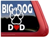 Big Dog Dad Paw Print Car Truck RV Window Decal Sticker