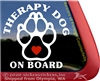 Therapy Dog Paw Print Car Truck Window Decal Sticker