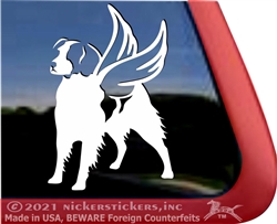 Custom American Brittany Dog Car Truck RV Window Decal Sticker