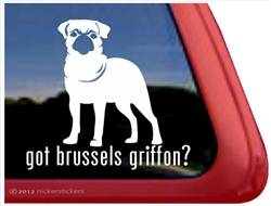 Brussels Griffon Window Decal