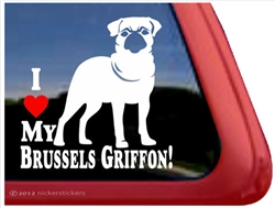 Brussels Griffon Window Decal