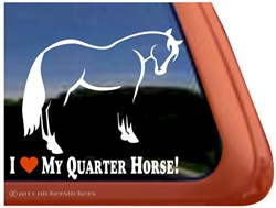 Quarter Horse Trailer Window Decal