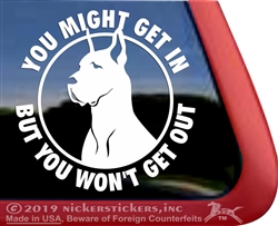 Great Dane Window Decal