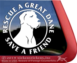 Great Dane Window Decal