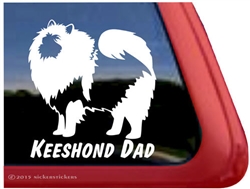 Keeshond vinyl dog window auto car truck rv laptop ipad sticker decal