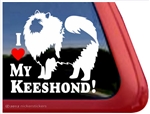 Keeshond vinyl dog window auto car truck rv laptop ipad sticker decal