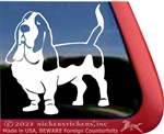 Custom Basset Hound Vinyl Dog Car Truck RV Window Decal Sticker