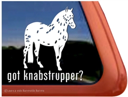 Knabstrupper Horse Trailer Window Decal