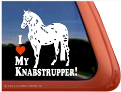 Knabstrupper Horse Trailer Window Decal