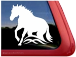 Reining Horse Trailer Window Decal