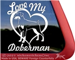 Doberman Window Decal