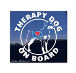 Doberman Pinscher Therapy Dog  Window Decal