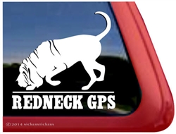 Redneck GPS Bloodhound Car Truck RV Window Decal Sticker