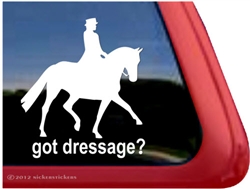 Dressage Rider Horse Trailer Window Decal