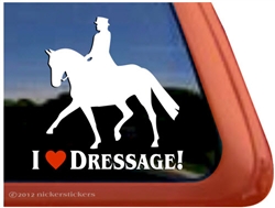 Dressage Rider Horse Trailer Window Decal